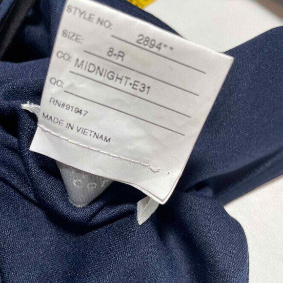 Dessy‎ Collection Gown Womens 8 Blue Sleeveless Draped Chiffon Maxi Bridesmaid - Picture 10 of 13